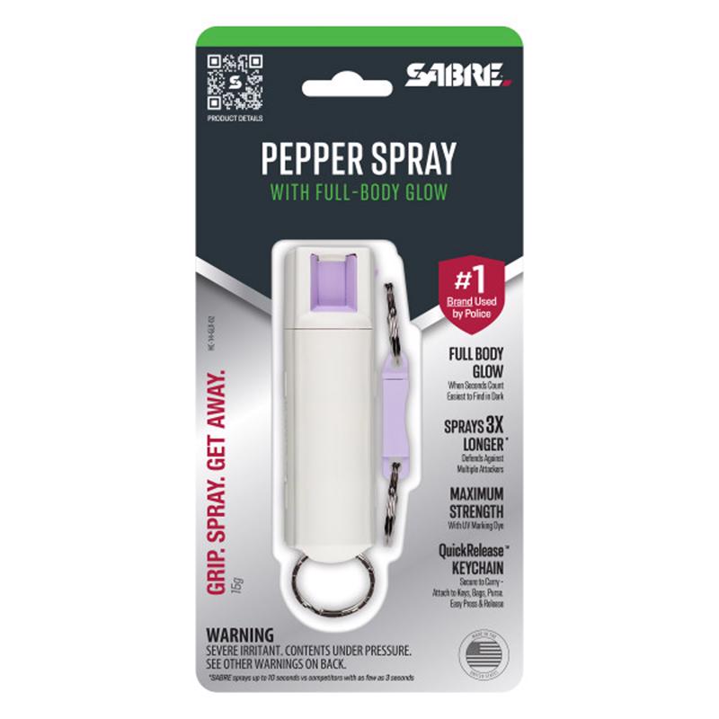 Sabre White Plastic Pepper Spray