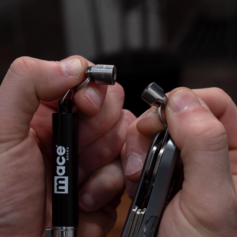 KeySmart MagConnect Titanium Silver Magnetic Keychain