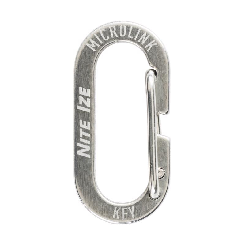 Nite Ize Micro Link Stainless Steel Silver Carabiner Key Chain, Pack of 4