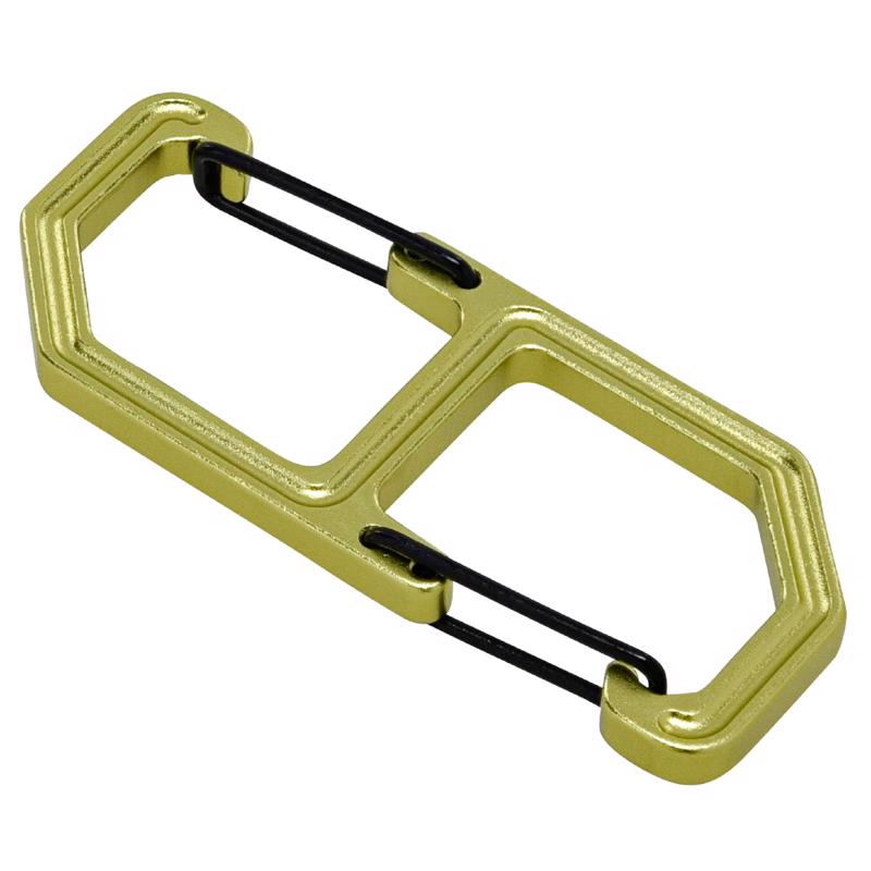 HILLMAN Apex Aluminum Black/Green Clip/Hook Carabiner Key Chain