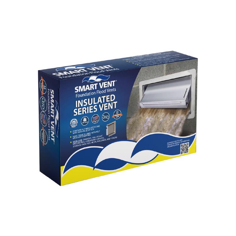Smart Vent 8.5 in. H X 14.5 in. W Silver Stainless Steel Flood Vent