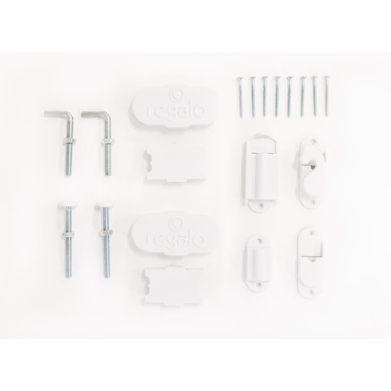 Regalo White 28.75 in. H X 40.5 in. W Metal Stairway Gate, Pack of 2