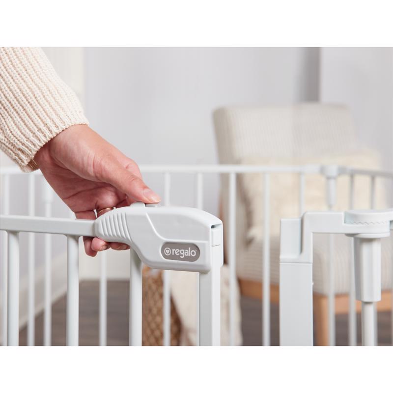 Regalo White 28 in. H X 144 in. W Metal Safety Gate