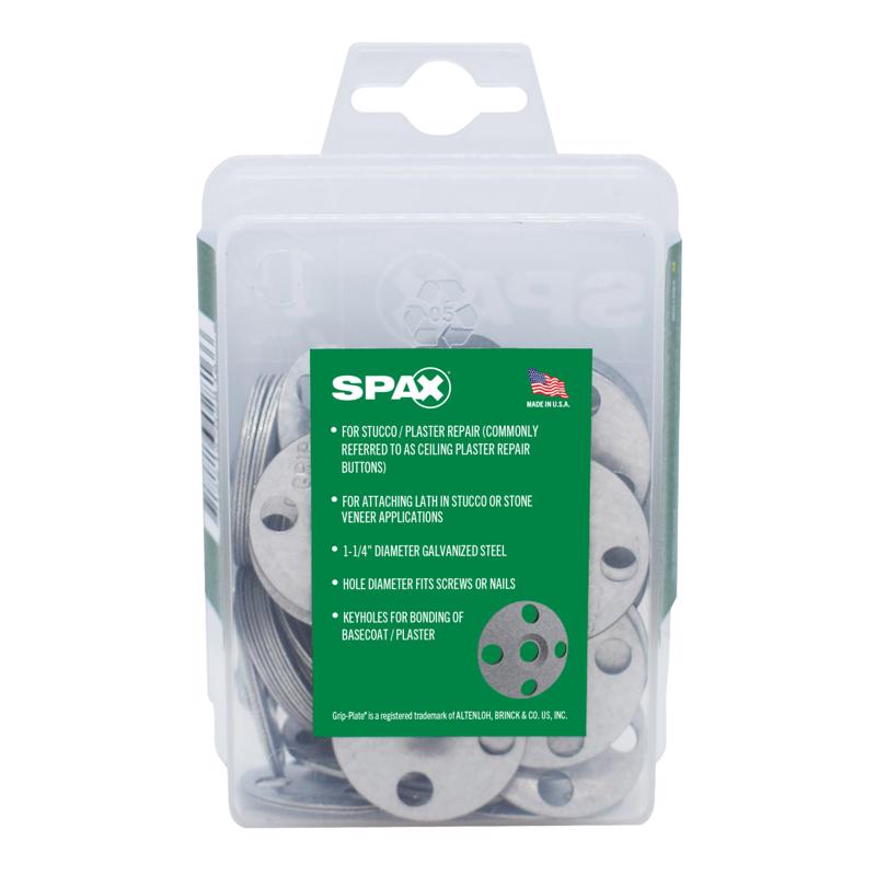 SPAX Grip-Plate Galvanized Steel 1-1/4 in. Flat Washer 80 pk