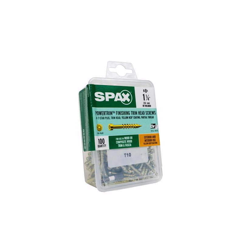 SPAX PowerTrim No. 8 in. X 1-1/4 in. L Star Round Head Serrated Trim Screws