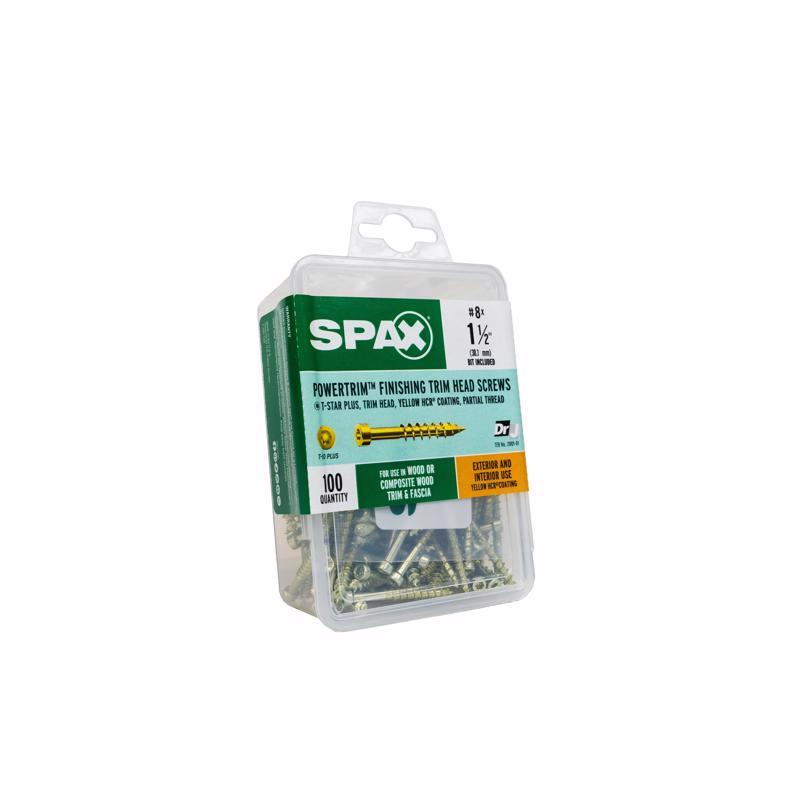 SPAX PowerTrim No. 8 in. X 1-1/2 in. L Star Round Head Serrated Trim Screws