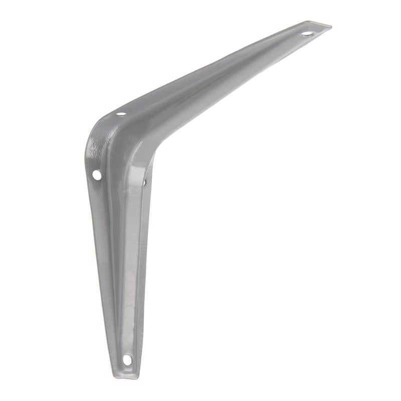 Hampton Gray Steel Shelf Bracket 18 Ga. 6 in. L 100 lb, Pack of 10