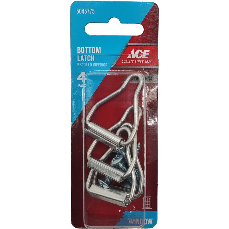 Ace Silver Aluminum Spline Channel Bail Latch 4 pk