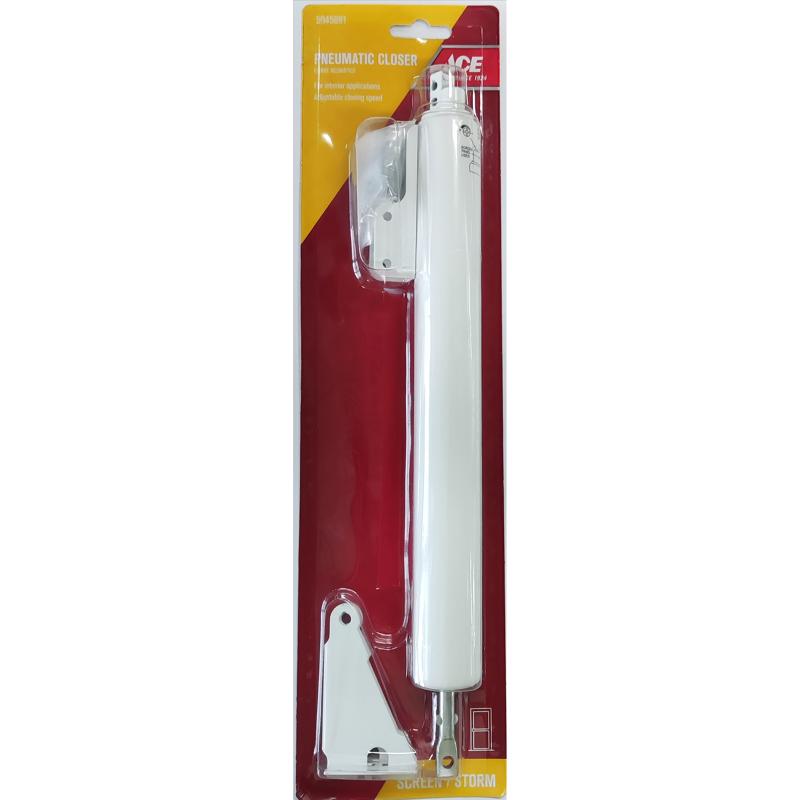 Ace White Steel Pneumatic Screen/Storm Door Closer