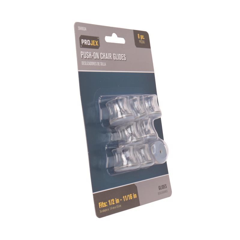 Projex Gray Push-On Polymer Chair Glide 8 pk