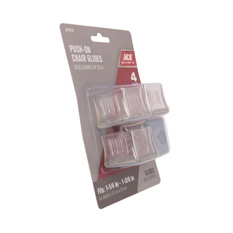 Ace Gray Push-On Plastic Chair Glide 4 pk