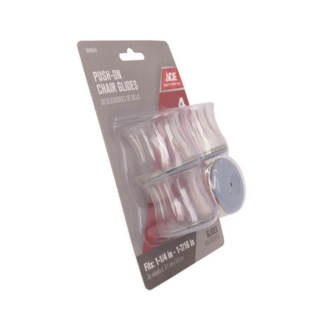 Ace Gray Push-On Plastic Chair Glide 4 pk