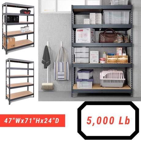 Ar Shelving Heavy Duty 71 in. H X 47.4 in. W X 24 in. D Metal Shelving Unit