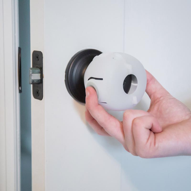 Regalo Clear Plastic Door Knob Covers 3 pk