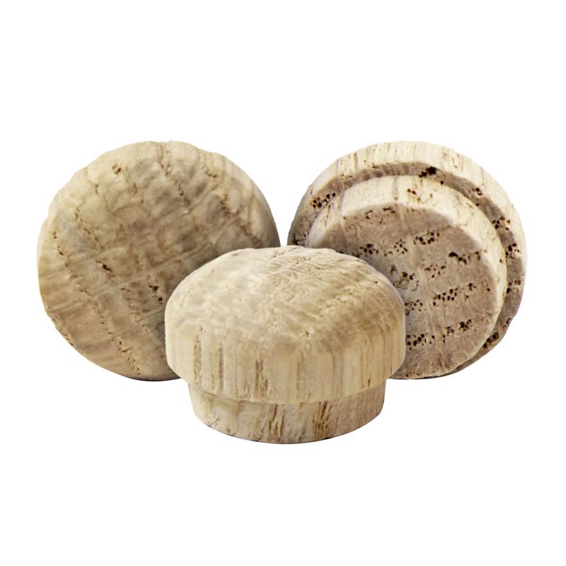 Richelieu Round Oak Button Plug 3/8 in. D X .5 in. L 25 pk Natural, Pack of 5