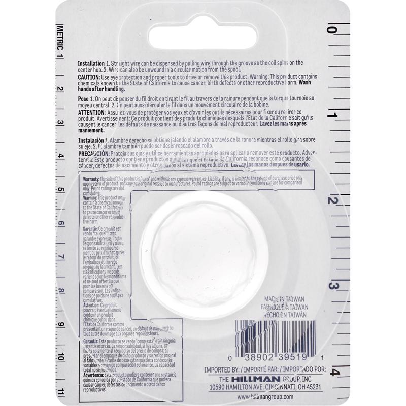 HILLMAN 50 ft. L Galvanized Steel 19 Ga. Wire, Pack of 10