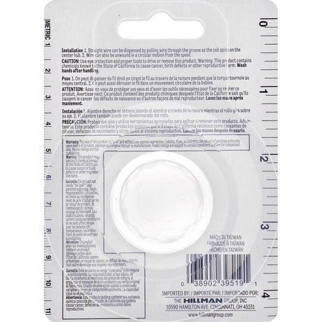 HILLMAN 50 ft. L Galvanized Steel 19 Ga. Wire, Pack of 10