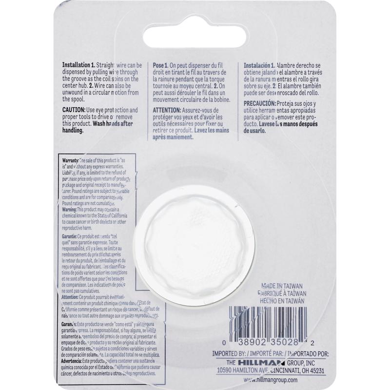 HILLMAN 100 ft. L Galvanized Steel 28 Ga. Wire, Pack of 10