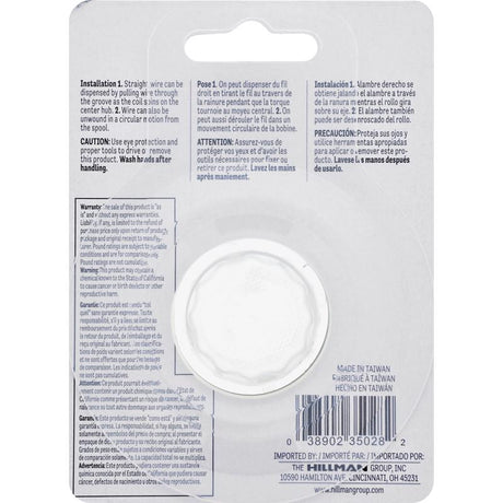 HILLMAN 100 ft. L Galvanized Steel 28 Ga. Wire, Pack of 10