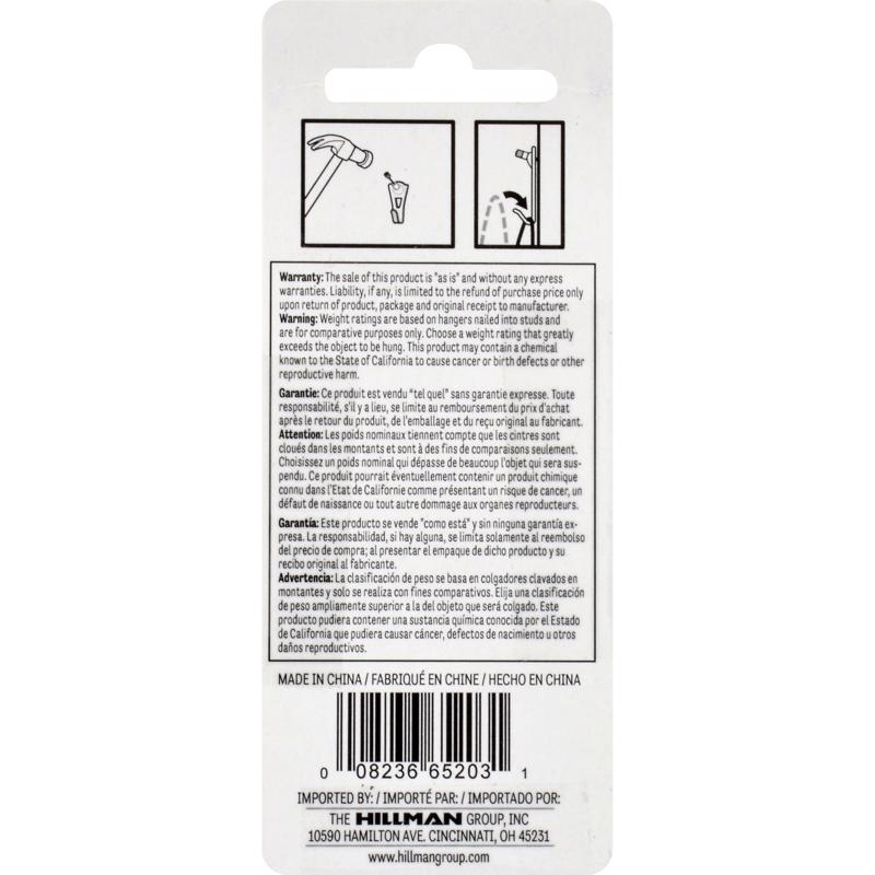 HILLMAN Steel-Plated Classic Picture Hanger 20 lb 3 pk, Pack of 10