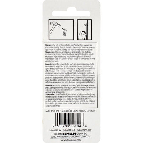 HILLMAN Brass-Plated Classic Picture Hanger 30 lb 3 pk, Pack of 10