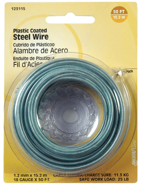 HILLMAN 50 ft. L Plastic 18 Ga. Wire, Pack of 6