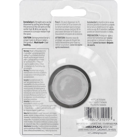 HILLMAN 100 ft. L Steel 24 Ga. Floral Wire, Pack of 10