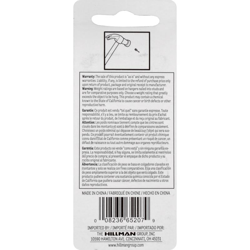 HILLMAN Steel-Plated Classic Picture Hanging Nails 20 lb 10 pk, Pack of 10