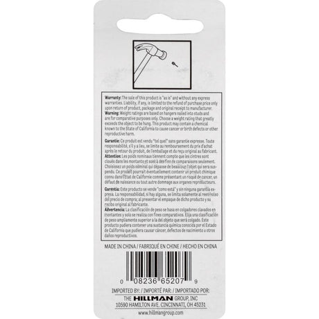 HILLMAN Steel-Plated Classic Picture Hanging Nails 20 lb 10 pk, Pack of 10