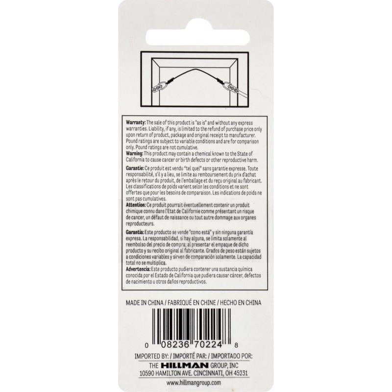 HILLMAN Silver Large D-Ring Hanger 4 pk, Pack of 10