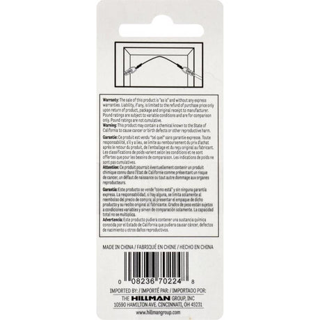 HILLMAN Silver Large D-Ring Hanger 4 pk, Pack of 10