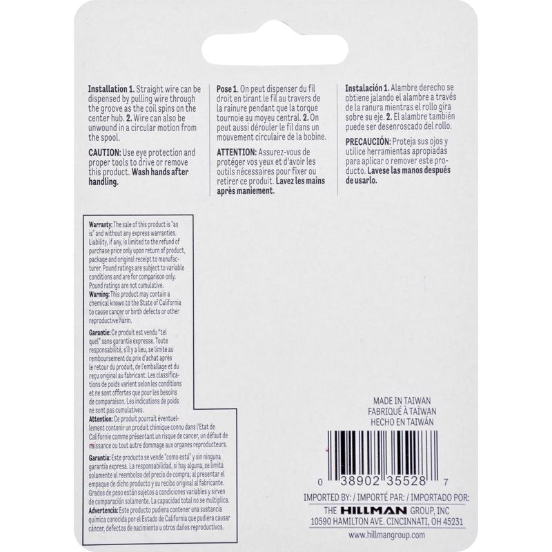 HILLMAN 75 ft. L Brass 28 Ga. Wire, Pack of 10