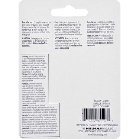 HILLMAN 75 ft. L Brass 28 Ga. Wire, Pack of 10