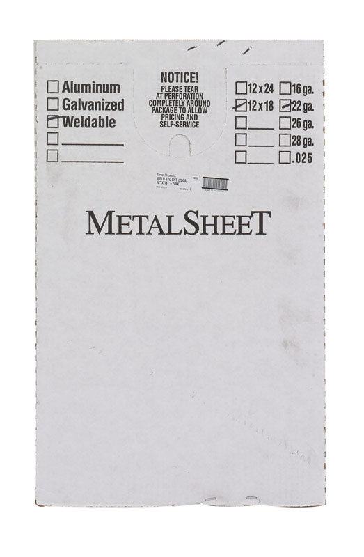 SteelWorks 18 in. 12 in. Uncoated Steel Weldable Sheet, Pack of 5