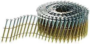 Senco EL23AABH Nail, 2-1/4 in L, Galvanized Steel, Sencote, Full Round Head, Ring Shank