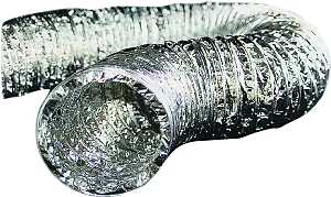 Builder's Best 010793 Flexible Dryer Transition Duct, 8 ft L, Aluminum/Polyester, Silver
