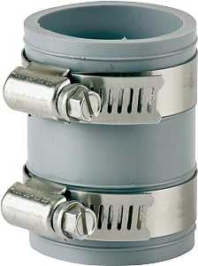 ProSource KJ-004 Coupling, 3/4 x 3/4 in, Any Drain Application that Uses Plastic, Cast Iron, Steel or Copper Drain Pipes