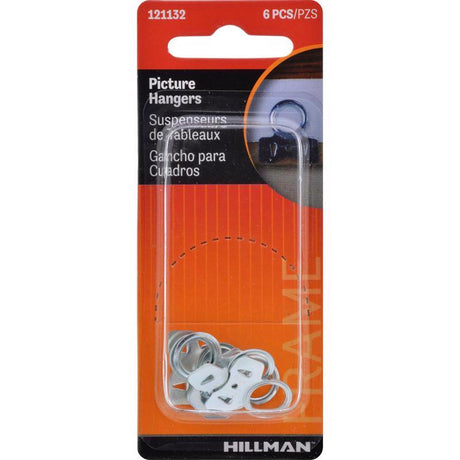 HILLMAN Steel-Plated Silver Picture Pender 6 pk