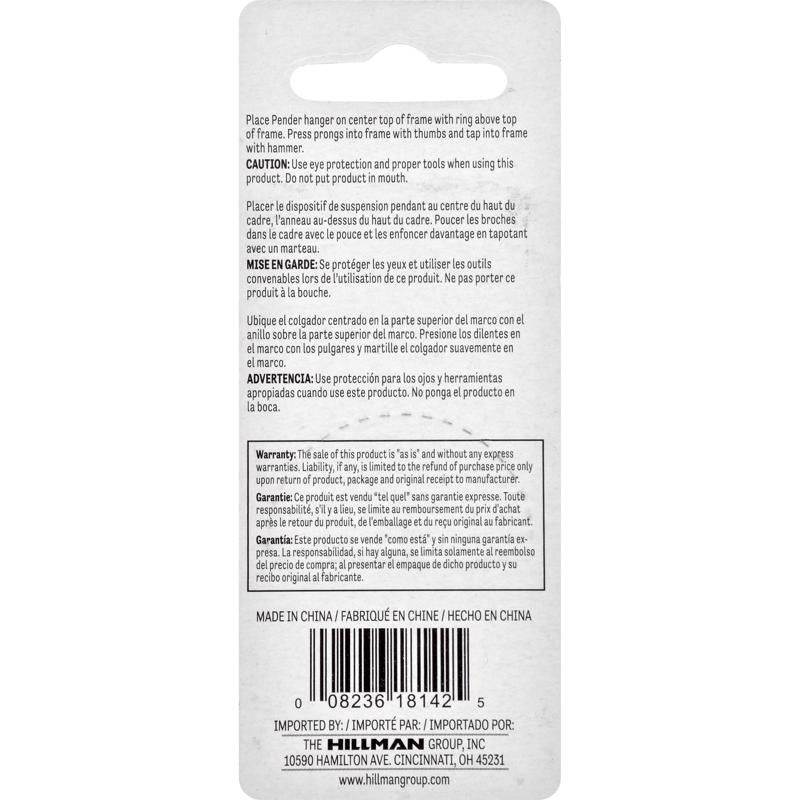 HILLMAN Steel-Plated Silver Picture Pender 6 pk