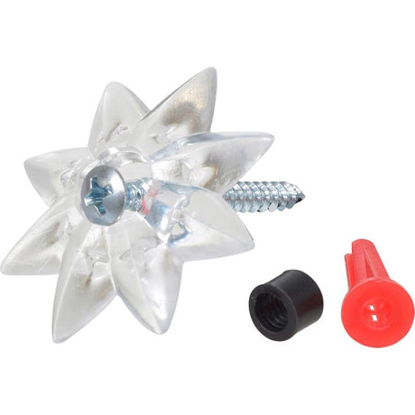 HILLMAN Plastic Coated Clear Heavy Duty Mirror Holder 20 lb 4 pk, Pack of 10