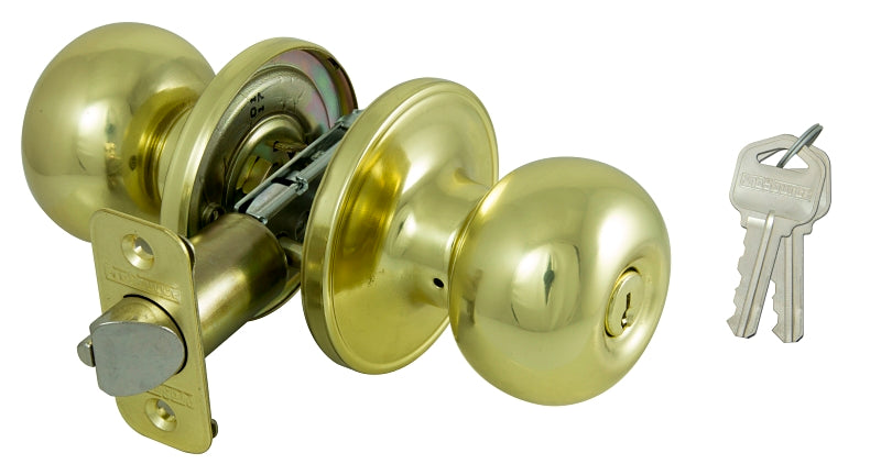 ProSource T9700BRA4V Entry Knob, Brass, K3, KW1 Keyway, 3 Grade, Pack of 3