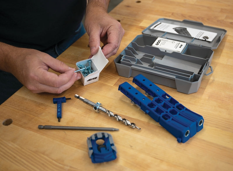 Kreg KPHJ320 Pocket Hole Jig, 1/2 to 1-1/2 in Clamping, 2-Guide Hole, Nylon/Steel/Thermoplastic Elastomer