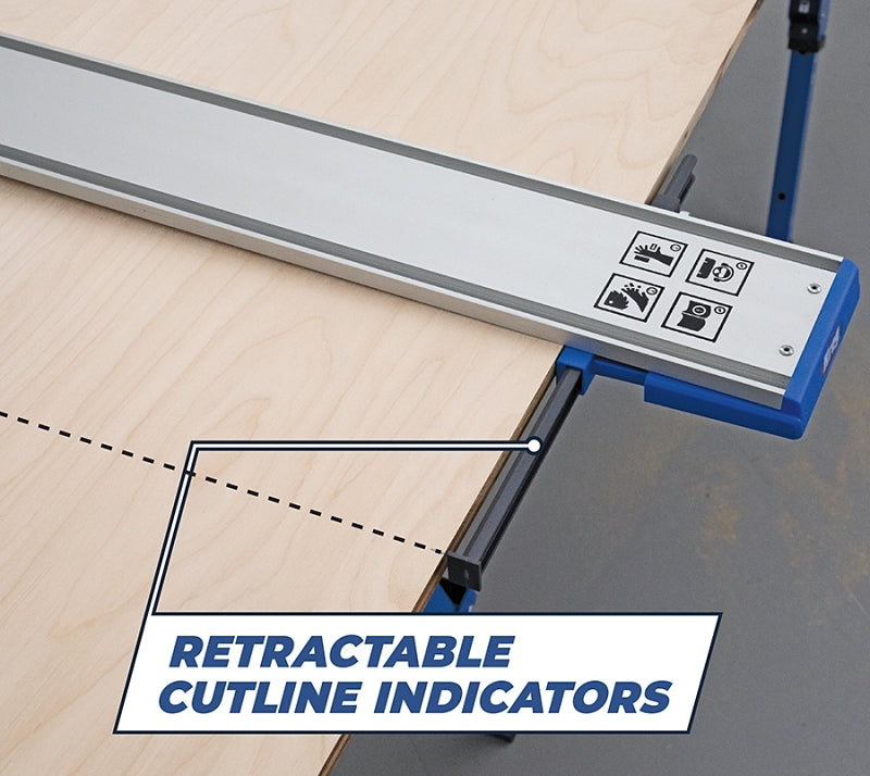 Kreg KMA4700 Series Straight Edge Guide, Specifications: XL, 8 ft Cutting Capacity, Aluminum