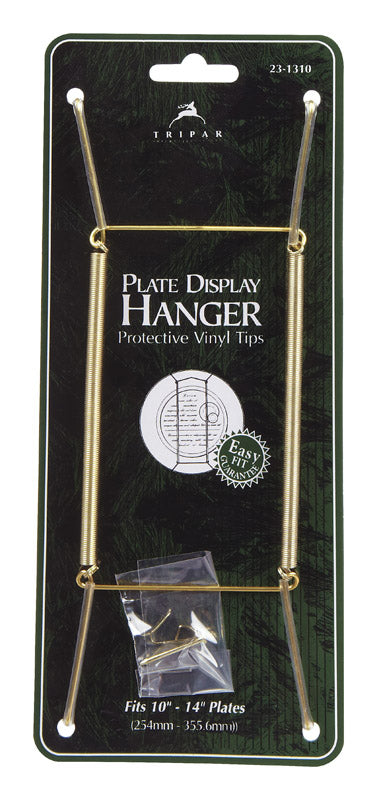 Tripar 10 to 14 in. Brass Plate Hanger 1 pk