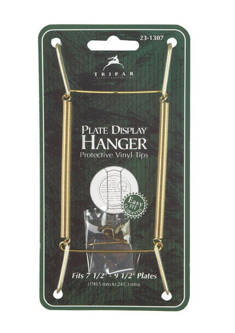 Tripar 7-1/2 to 9-1/2 in. Brass Plate Hanger 1 pk
