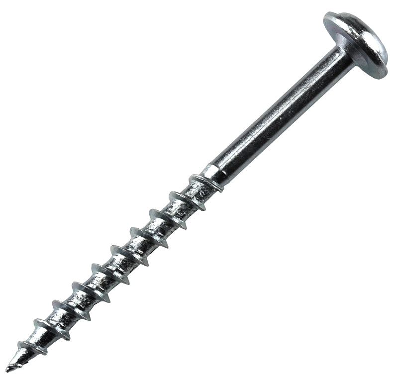 Kreg SML-C2 - 50 Pocket-Hole Screw, #8 Thread, 2 in L, Coarse Thread, Square Drive, Carbon Steel, Zinc, 50/PK