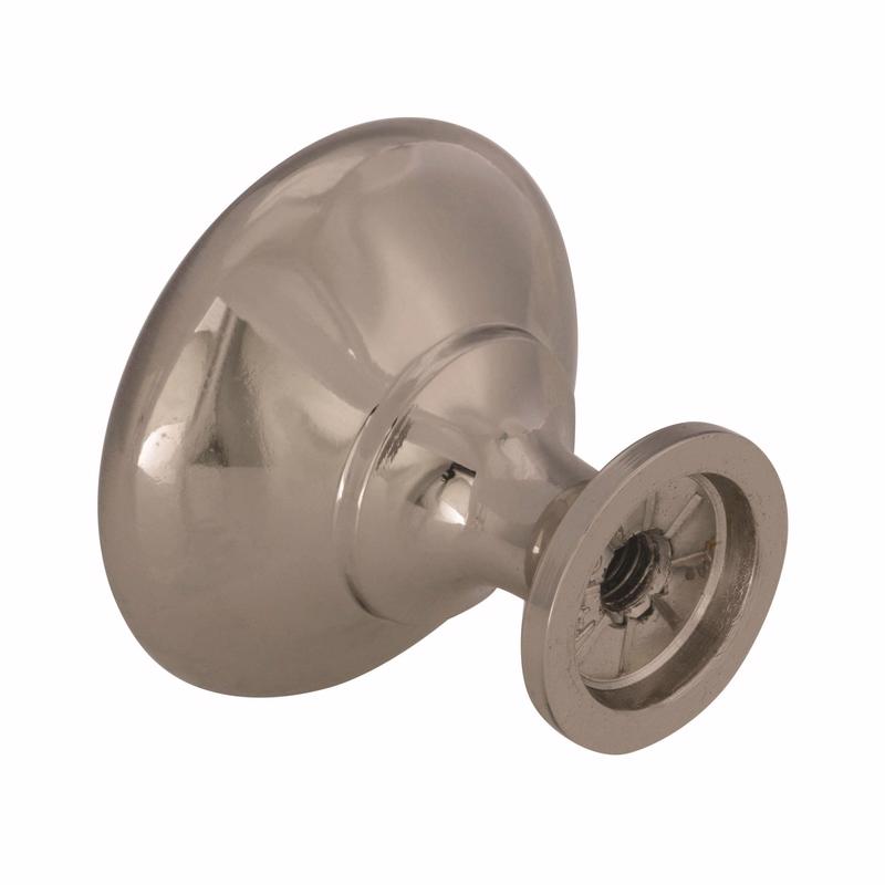 Amerock Allison Round Cabinet Knob 1-3/16 in. D 1-1/8 in. Brushed Chrome 1 pk