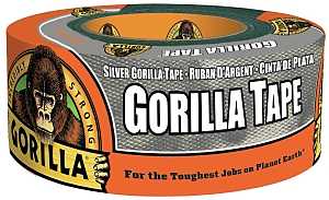 Gorilla 105463 Duct Tape, 10 yd L, 1.88 in W, Silver