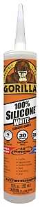Gorilla 8060002 Silicone Sealant, White, 1 days Curing, -40 to 350 deg F, 10 oz Cartridge