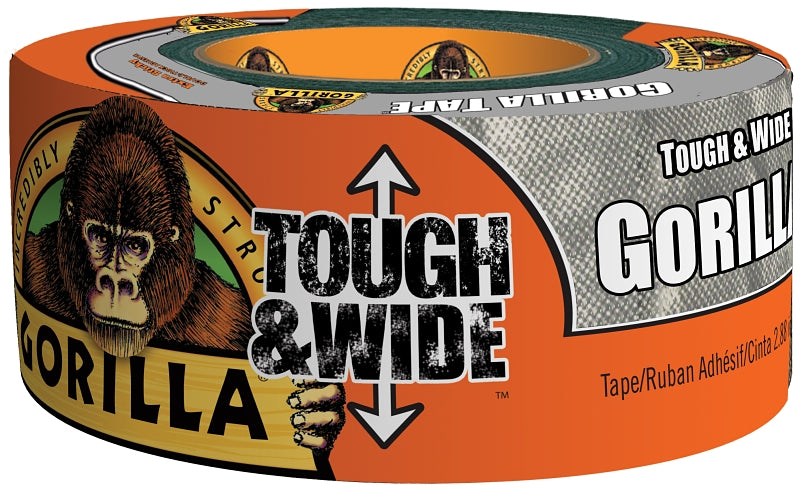 Gorilla 6073502 Duct Tape, 25 yd L, 2.88 in W, Silver